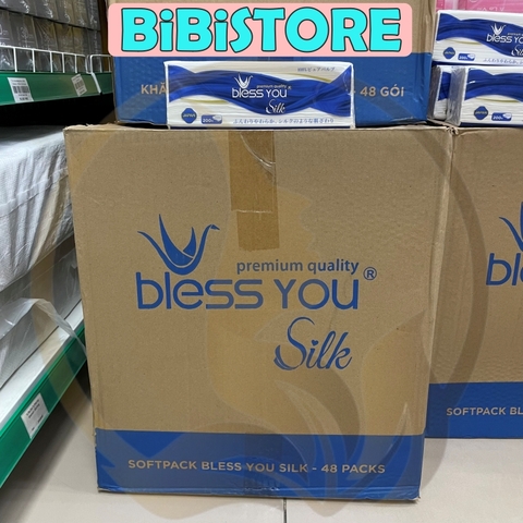 Khăn Giấy Lụa Cao Cấp Bless You Silk 2 Lớp Gói 200 Tờ