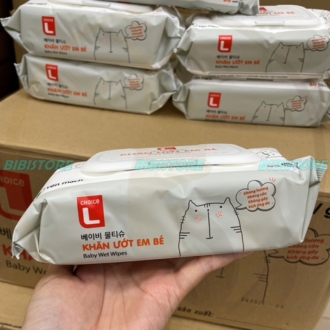 Khăn Ướt Em Bé Choice L Lotte Hương Yến Mạch 80 Miếng