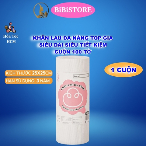 Khăn Bếp Khăn Lau Đa Năng Cuộn 100 tờ Top Gia Siêu Dai