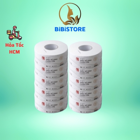 [Combo 10 Cuộn Lớn] Giấy Vệ Sinh Cuộn Lớn Choice L Lotte Hàn Quốc 2 Lớp 600g