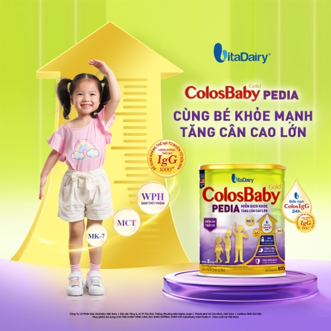 Sữa ColosBaby Gold Pedia 800g Dành Cho Trẻ 1-10 Tuổi