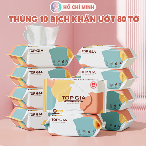 Khăn ướt Topgia 80 tờ dành cho mẹ và bé