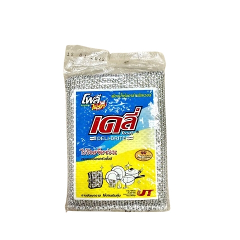 Miếng rửa chén Chùi nồi bọc lưới NHÔM POLY BRITE