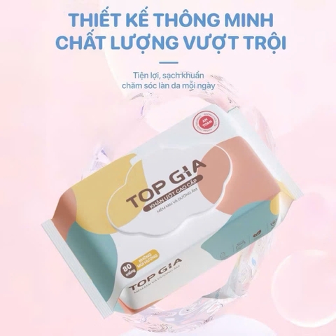 Khăn ướt Topgia 80 tờ dành cho mẹ và bé