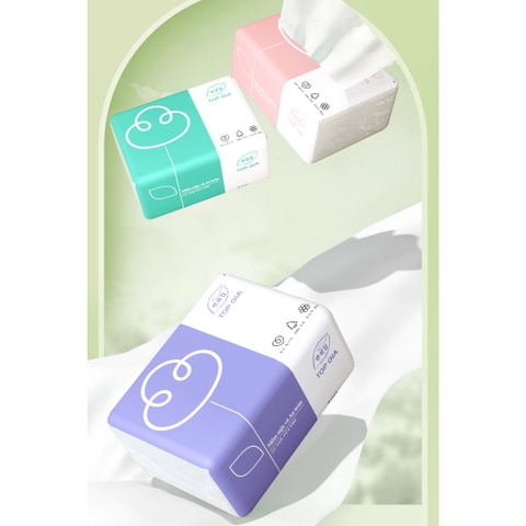 Giấy ăn 3 màu Top Gia cao cấp 300 tờ