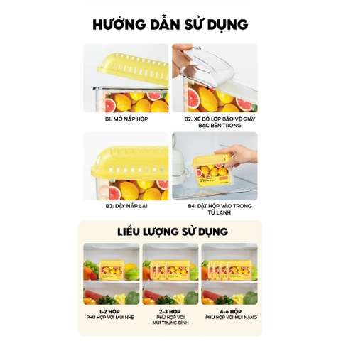 Hộp khử mùi tủ lạnh TopGia 160g