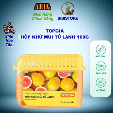 Hộp khử mùi tủ lạnh TopGia 160g