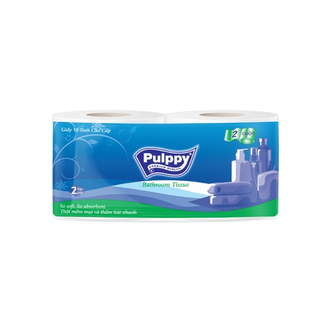 Giấy vệ sinh cao cấp Pulppy Lốc 10 cuộn 2 lớp