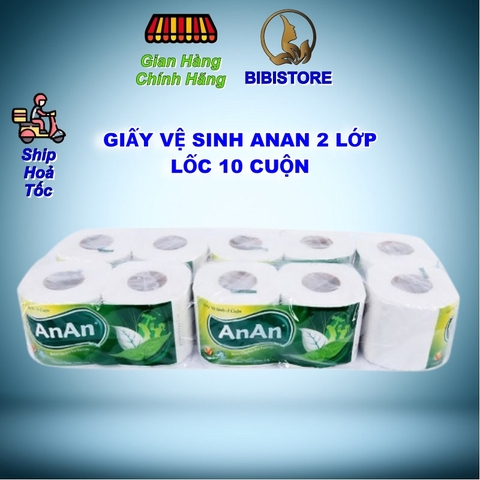 Giấy Vệ Sịnh An An Bathroom Tissue Lốc 10 Cuôn 2 lớp