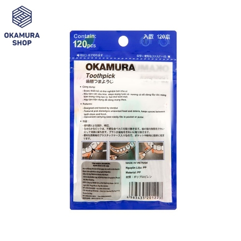 Tăm nhựa Okamura chất lượng Nhật Bản 120 cây