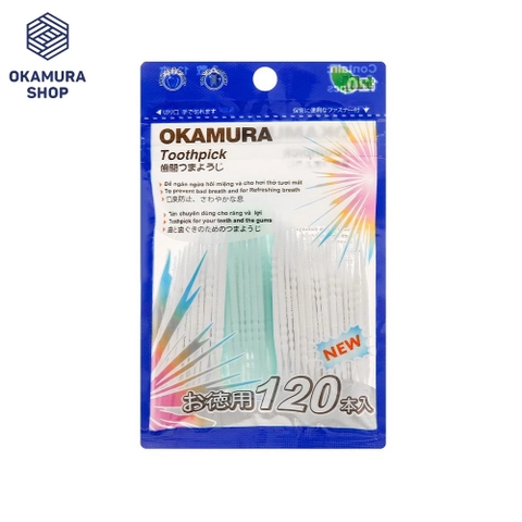 Tăm nhựa Okamura chất lượng Nhật Bản 120 cây