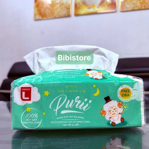 Khăn Giấy Purii Choice L 2 Lớp