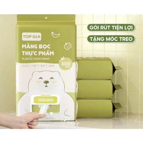 Túi màng bọc thực phẩm TOPGIA treo tường 300 cái