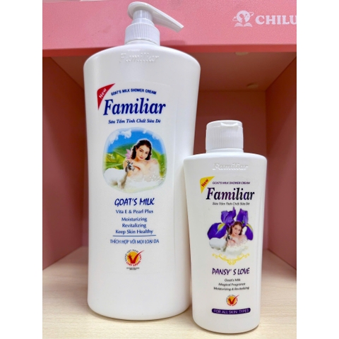 Sữa Tắm Dê FAMILIAR Trắng Da Mịn Màng 1 Lít
