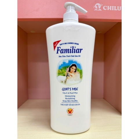 Sữa Tắm Dê FAMILIAR Trắng Da Mịn Màng 1 Lít