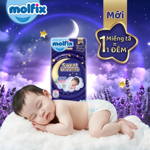 Tã quần ban đêm cho bé Molfix Sweet Dreams Jumbo