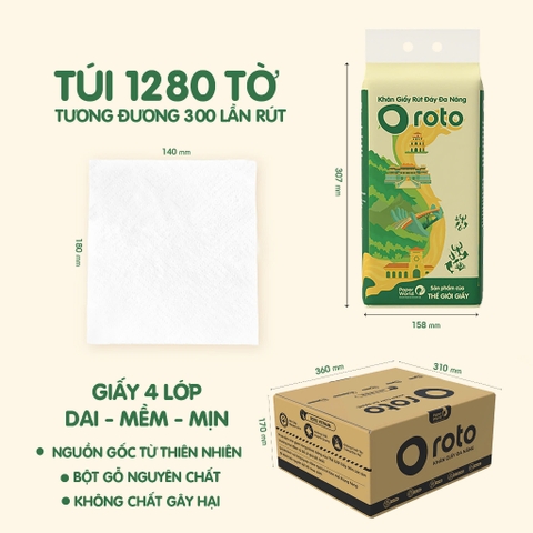 Giấy Roto rút treo tuờng 1280 tờ