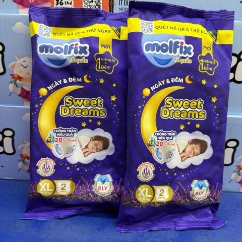 Tã quần ban đêm cho bé Molfix Sweet Dreams Jumbo