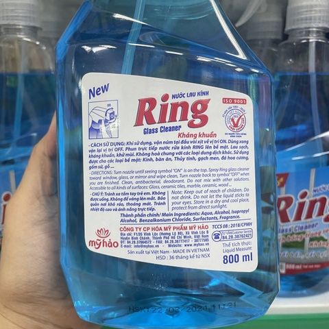 Nước lau kính Ring chai 800ml
