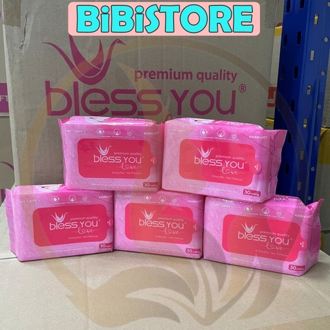 Khăn Ướt Bless You Không Mùi_Gói MINI 30 Tờ