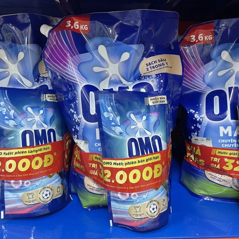 Nước Giặt OMO Matic Túi 3,6kg - Chuyên gia cửa trước