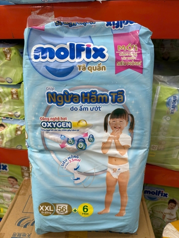 Bỉm Molfix Quần OXYGEN giúp ngừa hăm