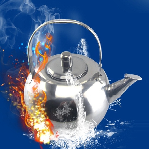 Ấm trà đun nước bằng thép dày không gỉ, ấm linh long bóng đẹp nhiều size [ 14, 16, 18, 20cm ]