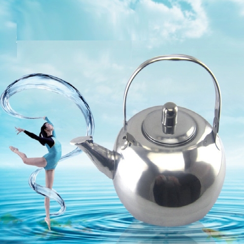 Ấm trà đun nước bằng thép dày không gỉ, ấm linh long bóng đẹp nhiều size [ 14, 16, 18, 20cm ]