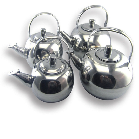 Ấm trà đun nước bằng thép dày không gỉ, ấm linh long bóng đẹp nhiều size [ 14, 16, 18, 20cm ]