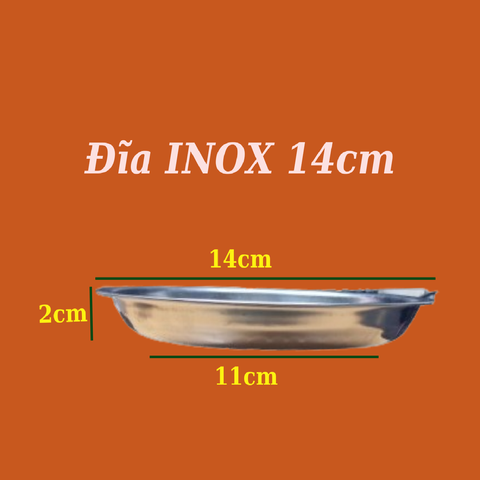 Đĩa ( Dĩa ) tròn inox dày từ tính, sáng bóng