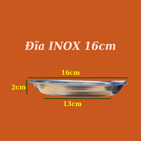 Đĩa ( Dĩa ) tròn inox dày từ tính, sáng bóng