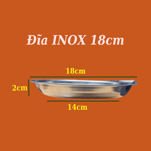 Đĩa ( Dĩa ) tròn inox dày từ tính, sáng bóng