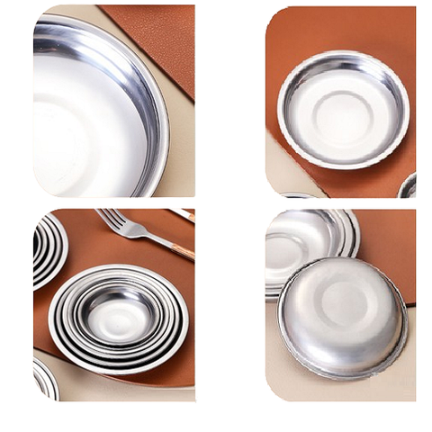 Dĩa ( đĩa ) inox đựng chanh ớt tiện dụng