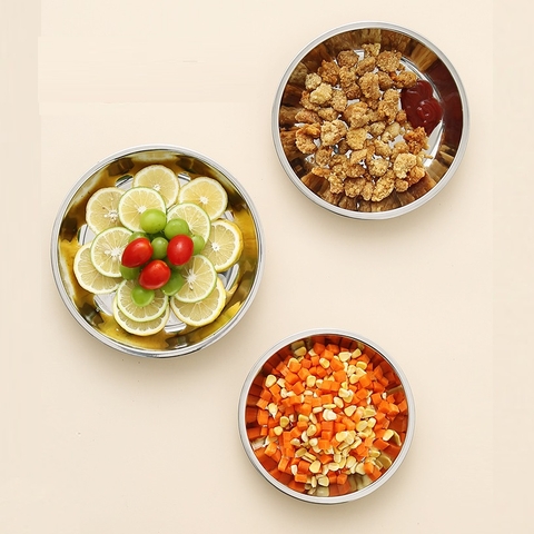 Đĩa ( Dĩa ) tròn inox dày từ tính, sáng bóng