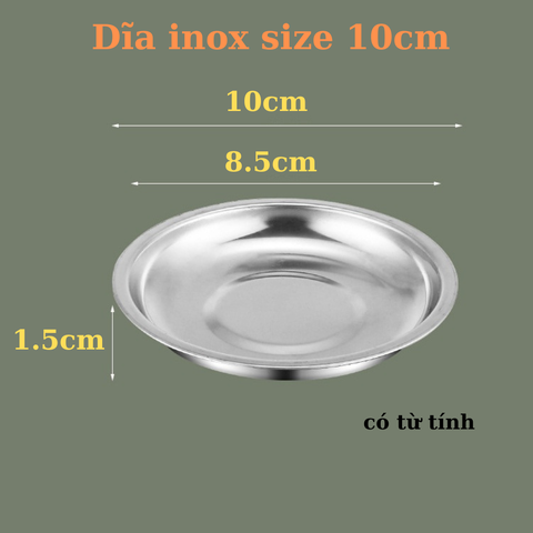 Dĩa ( đĩa ) inox đựng chanh ớt tiện dụng