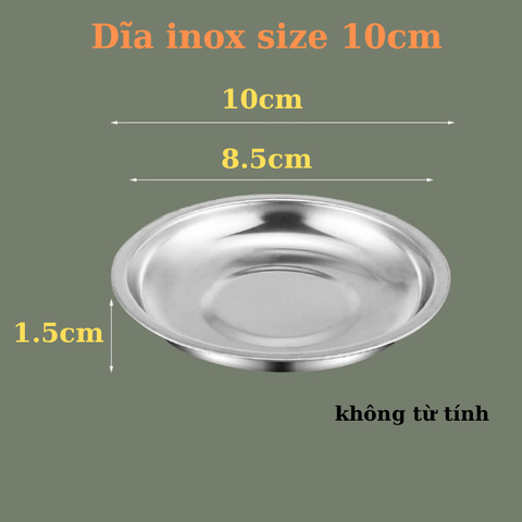 Dĩa ( đĩa ) inox đựng chanh ớt tiện dụng