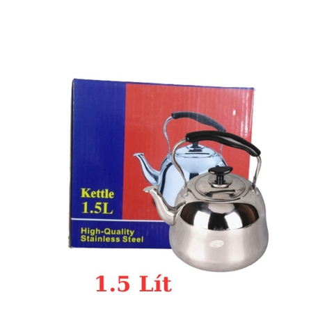 Ấm đun nước Inox cao cấp ( loại dày tốt ), đun được bếp từ size [ 1l, 1.5l, 2l, 3l, 5l, 6l ]