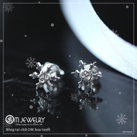 BÔNG TAI CHỮ OM HOA TUYẾT