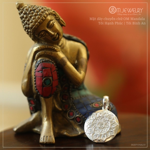 MẶT DÂY CHUYỀN CHỮ OM MANDALA TÔI BÌNH AN S950