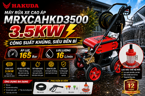 Máy Rửa Xe Cao Áp Hakuda 3.5KW MRXCAHKD3500: Công Suất Khủng, Siêu Bền Bỉ