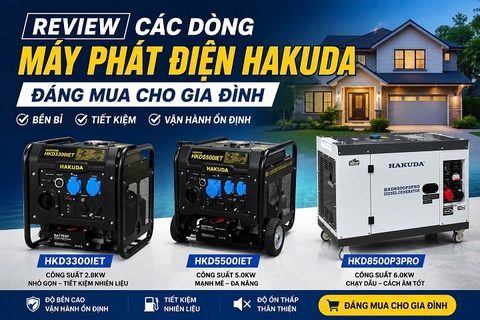 Review Các Dòng Máy Phát Điện Hakuda Đáng Mua Cho Gia Đình