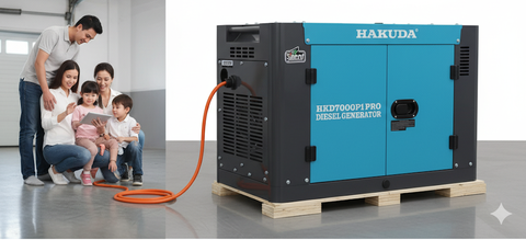 Máy phát điện dầu Hakuda cho gia đình: Nên chọn công suất bao nhiêu?