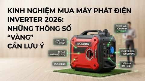 Kinh nghiệm mua máy phát điện Inverter 2026: Những thông số 