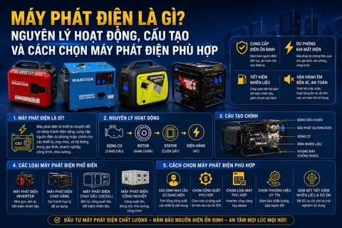 Máy Phát Điện Là Gì? Nguyên Lý Hoạt Động, Cấu Tạo Và Cách Chọn Máy Phát Điện Phù Hợp