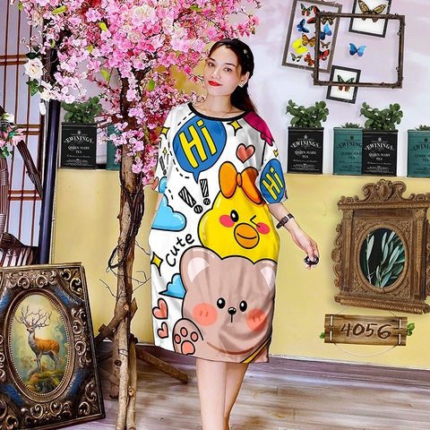 Đầm Suông Nữ Big Size XL - D4056