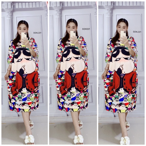Đầm Suông Nữ Big Size 2XL - 65D221