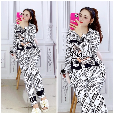 BỘ PIJAMA QUẦN DÀI, TAY DÀI BIG SIZE - PIXL1817