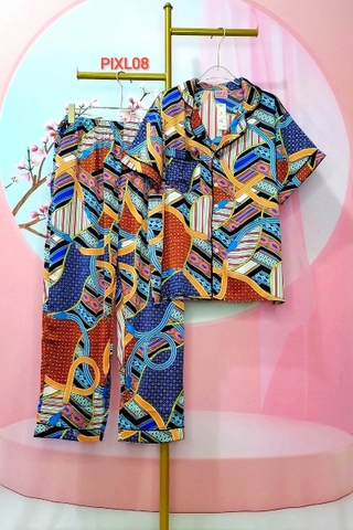 BỘ PIJAMA QUẦN DÀI, TAY DÀI BIG SIZE - PIXL0011