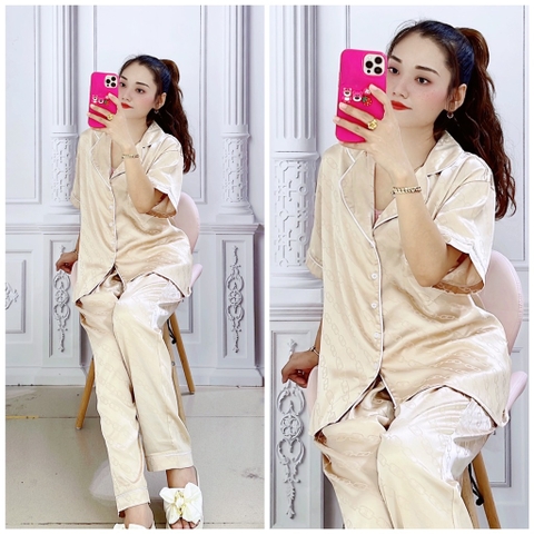 Pyjama Lụa Quần Dài _Tay Ngắn Bigisize
