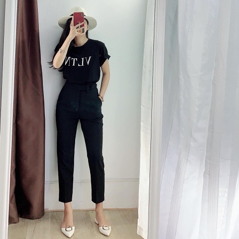 QUẦN BAGGY ĐEN-QBGD082